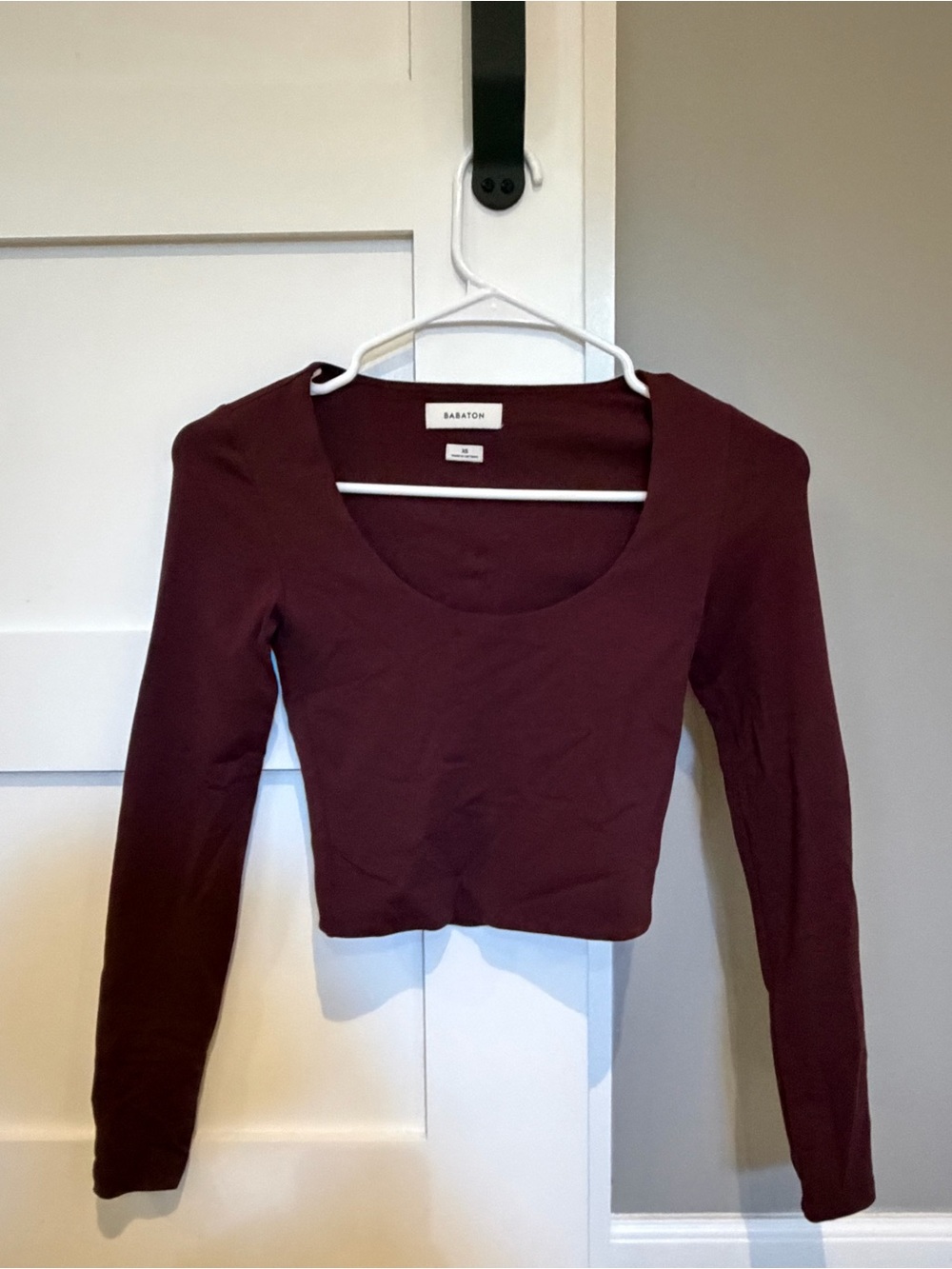 Aritzia Babaton Burgundy Long Sleeve